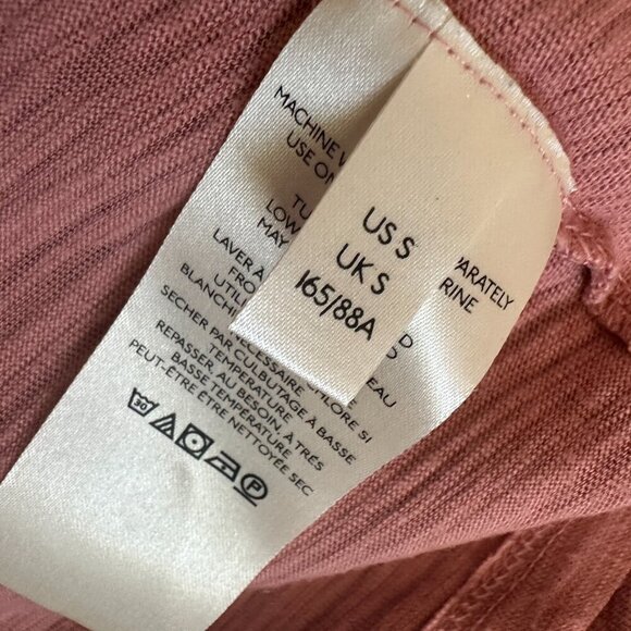 Free People Natasha Top Ruched Long Sleeve Round Neck Blush Pink - Picture 7 of 10